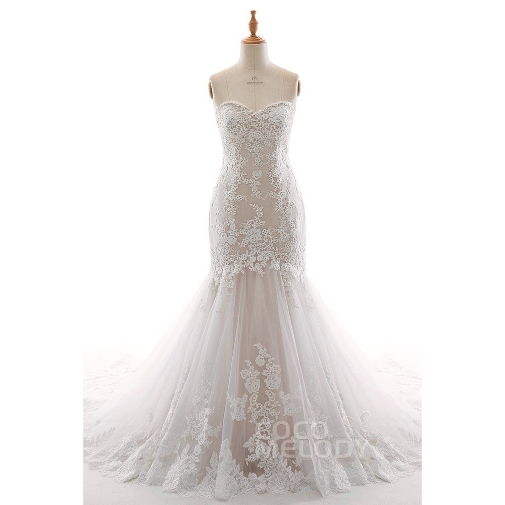 CocoMelody Wedding Dress, 14, Ivory & Champagne
